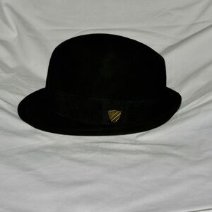 Fore Axel & Hudson Fedora Black Wool Hat Boys M/L